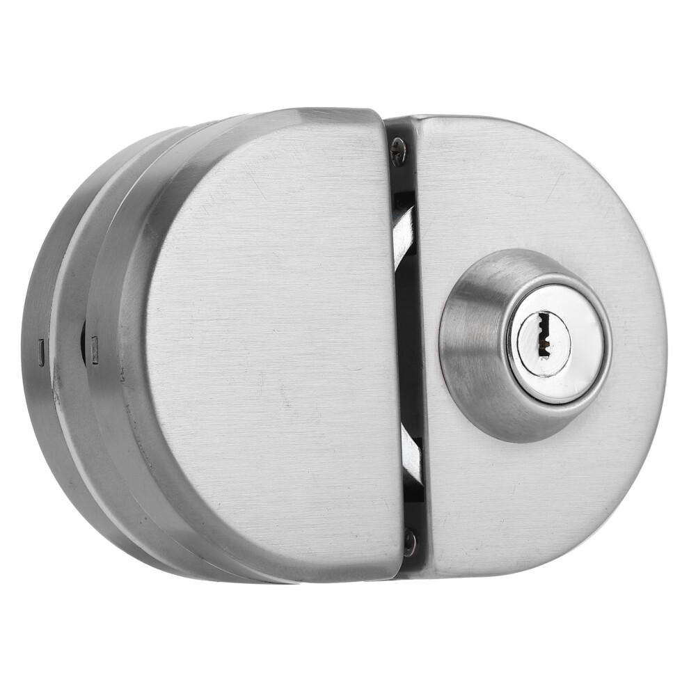 Stainless Steel Glass Door Lock 10-12Mm - Push Sliding Gate Lock With 3 Keys 9311390746432