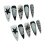 (size) Punk Metal False Nails 10PCS for Party 4