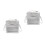 2Pcs Silver Women's Crossbody Backpack PU Small Over Shoulder Bag 8
