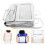 2Pcs Silver Women's Crossbody Backpack PU Small Over Shoulder Bag 10