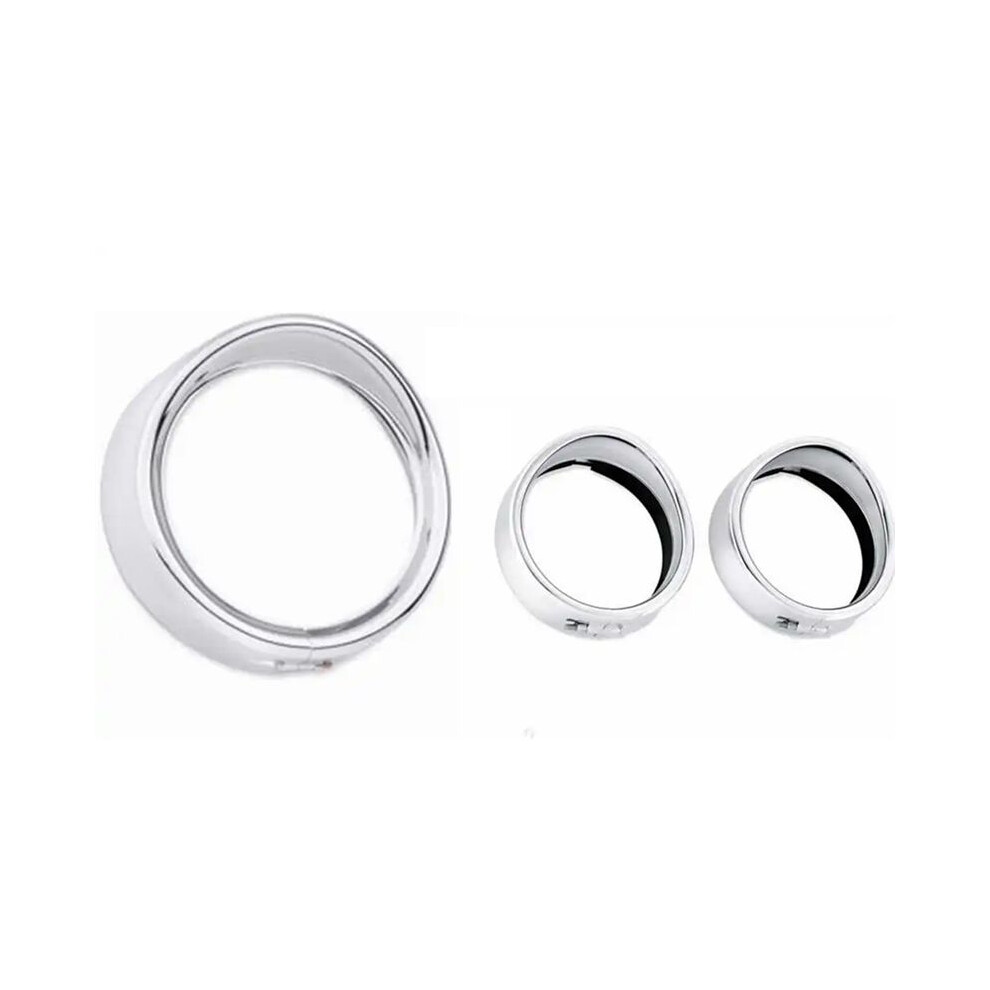 Motorcycle Headlight Bracket For Touring Road King Electra Glide Softail Fld/Flh Part 7In Ring+4.5In Led Fog Lamp Silver 6033987831347