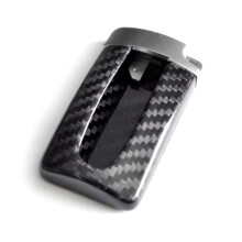 Real Carbon Fiber Key Fob Protective Cover Case for GTR U-Shape Car Key Case Cover Shell Bag Silver