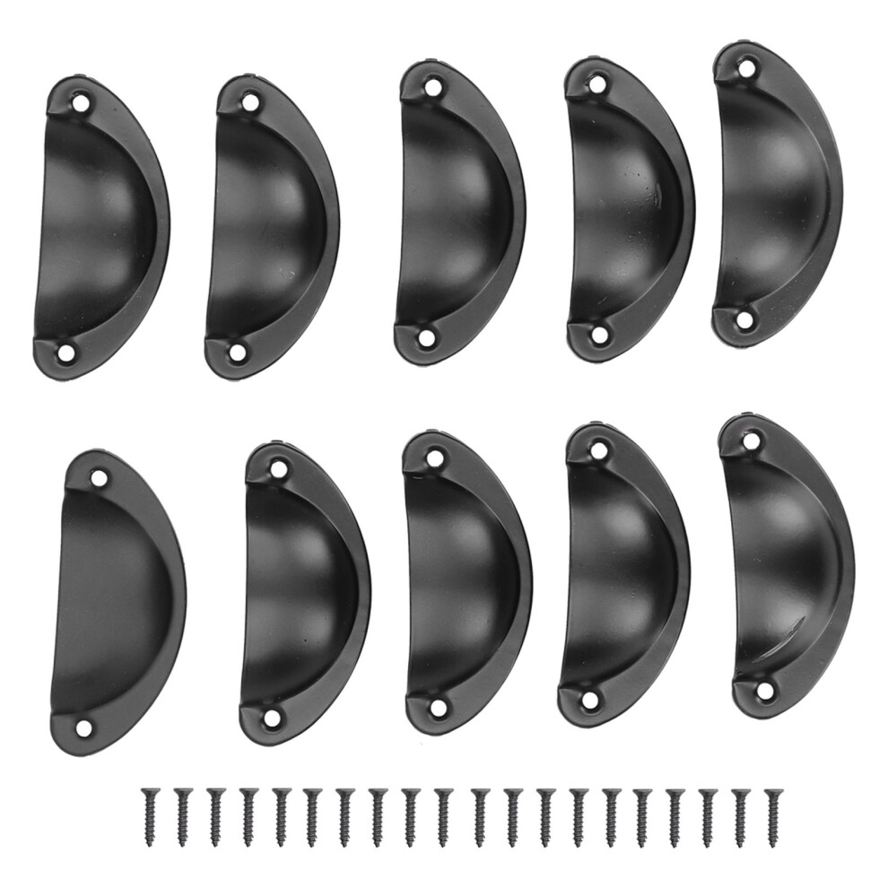 Vintage Shell Shaped Cabinet Handles 10 Pack Durable Metal Wardrobe Door Pulls 7691390747090