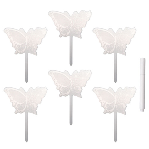 24Pcs White Acrylic Plant Labels Durable Waterproof Garden Marker Tags 1