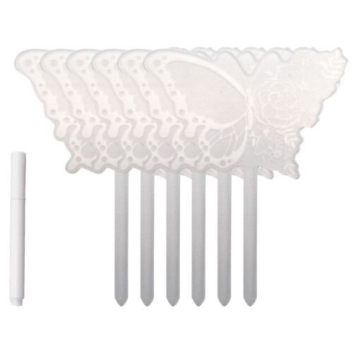 24Pcs White Acrylic Plant Labels Durable Waterproof Garden Marker Tags 2