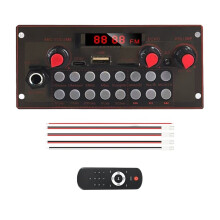 10W Amplifier Board MP3 Audio Decoder Board 3.7V-24V Audio Power Module with USB/TF/FM for DIY Home Speaker