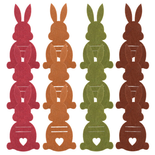 36Pièces Clips De Table Pâques En Feutrine Motif Lapin Multicolore 1