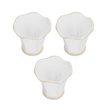 White Fabric Lamp Shade 3 Pack E14 Clip On Wall Candle Chandelier Decoration