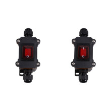 2X IP65 Buiten Regendicht en Waterdicht Scheepstype Schakelaar 220V Voeding Tussenliggende Schakelaar Elektrische Hoge Connector