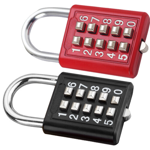 4Pièces Cadenas À Code 10 Chiffres Extérieur Coloré Résistant Pluie 1