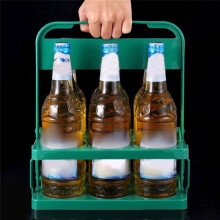 Portable Beer Carrier-Collapsible 6 Pack Drink Holder,Reusable Plastic Wine & Beer Rack, Ideal for Picnics and Parties A