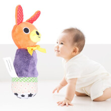 Weiche Plüsch-Babyrasselspielzeug für 0+ Monate, Cartoon-Hasen-Design