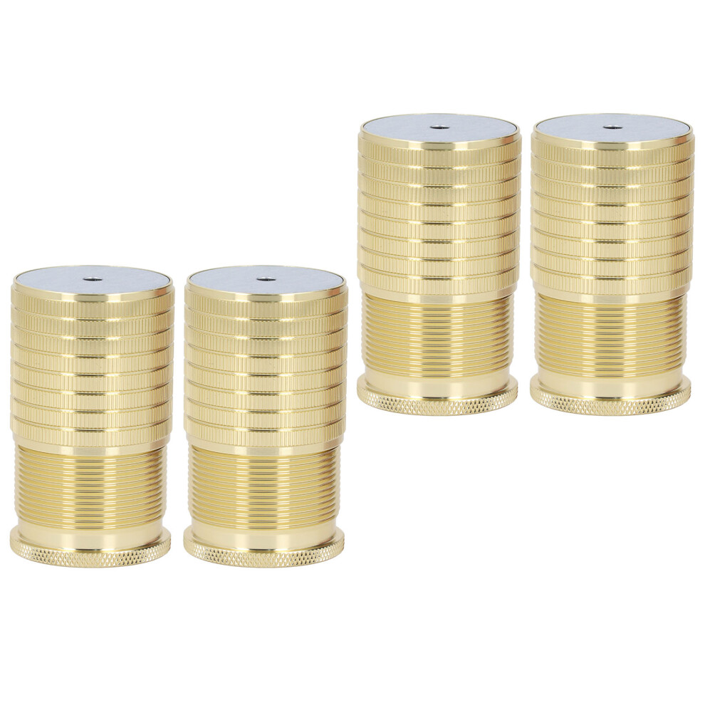 4 Pcs Heavy Duty Aluminum Bed Risers 43-75Mm Load 50-500Kg Gold 5001390747853