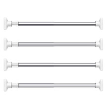 4X Stainless Steel Telescopic Adjustable Rod Clothes Dryer Stainless Steel Tension Rod Rail for 27.56-39.37In Space
