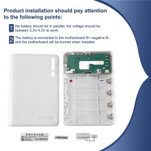 Portable USB Charger 5V 2A 18650 Power Bank Battery Box For iphone6 Smartphone Colour:White