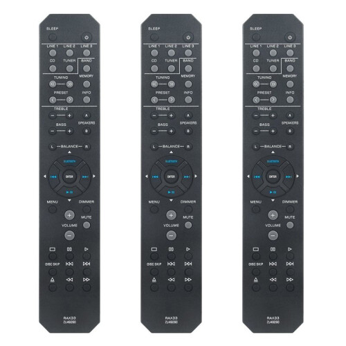 3X RAX33 Replace Remote Control for  Stereo Receiver R-S202 R-S202BL R-S202D RS202 RS202BL RS202D