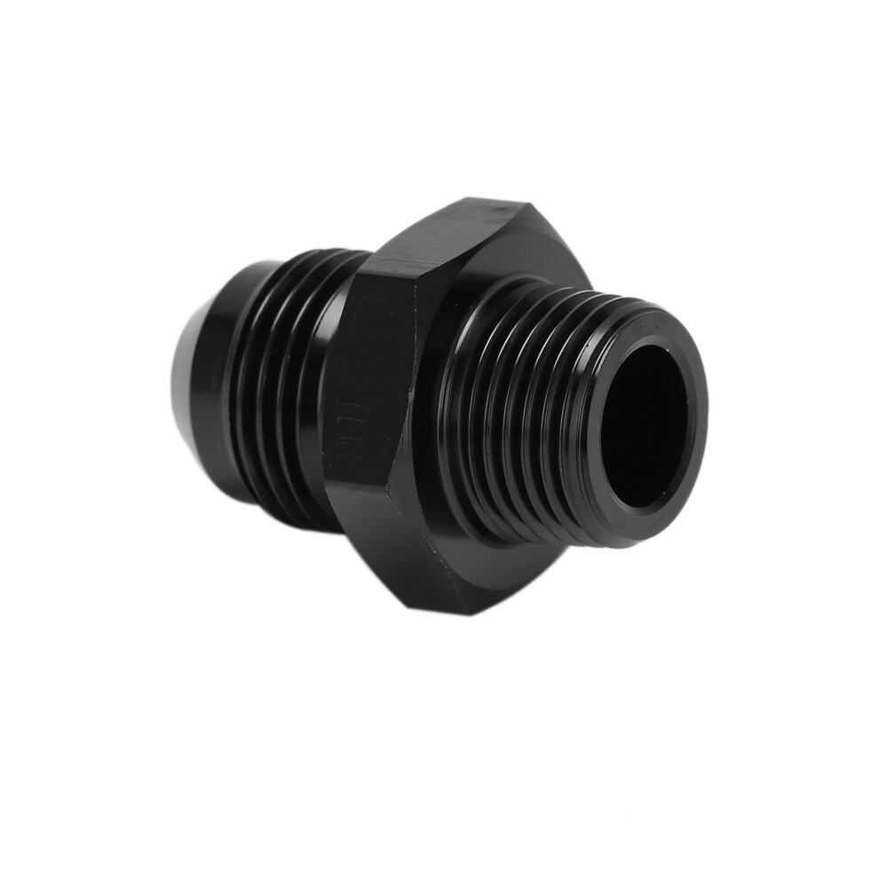 8An To 3/8Npt Aluminum Fuel Line Fitting, Anodized Black 6931390749207