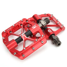 WAKE Mountainbike-Pedale CNC-Aluminiumlegierung, Rot, 11,3 x 9,2 x 1,7 cm