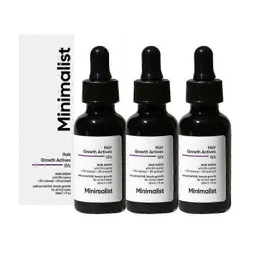(3pcs) Minimalist Hair Growth Actives 18%Hair Growth Serum Promotes Hair Growth