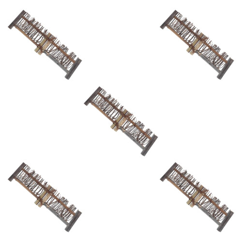 5pcs Mini Bamboo Fence Garden Picket Decorative Handcrafted 2