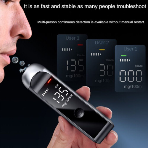 Automatic Alcohol Tester, Professional Breath Alcohol Tester, Rechargeable Alcohol Tester, Alcohol Testing Tool 2