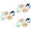 12Pcs Travel Luggage Tags PVC Material with Easy Write Labels 8