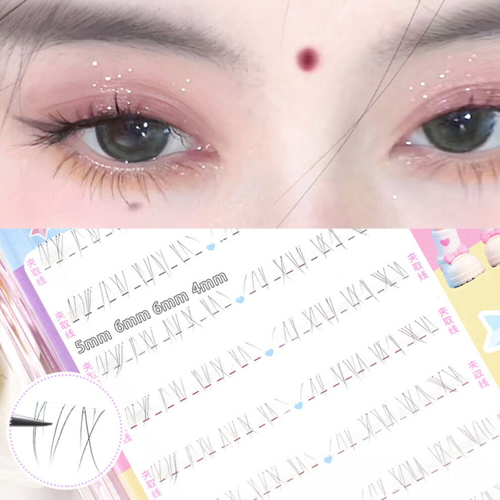Hue-Grain Natural Black C Curl False Lashes - No Glue, Easy Apply