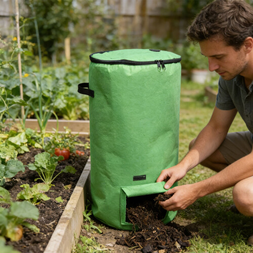 Hardwearing Garden Compost Holder With Handles For Easy-S 2