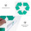 5 Stück Recycelbare Aufkleber Für Mülltonnen, Selbstklebend, Grün 10