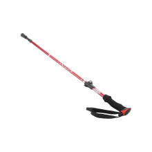 Rote Aluminiumlegierungsfaltstöcke für Trekking, 5 Abschnitte, 110 cm