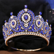 (7) Rhinestone Wedding Tiara for Cosplay & Balls
