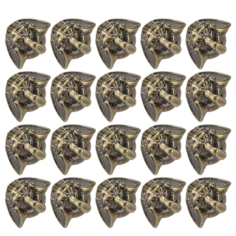 20Pcs Retro Corner Protectors, Durable 28Mm X 22Mm Green/Bronze