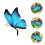 Simulationsschmetterling Mit Stab Acryl Gartendekoration Schild 2