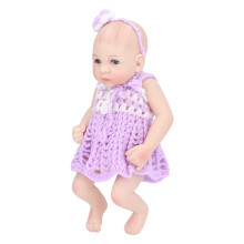 Poupée reborn bébé violette de 10 pouces, membres mobiles, 26 cm