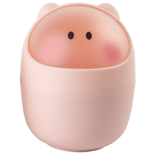Roze Desktop Prullenbak Plastic Cartoon Mini Afvalbak 1