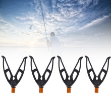 4 Pcs Steel Fishing Rod Rests with Rubber Butt Grip and V Back Fits Rod Pods