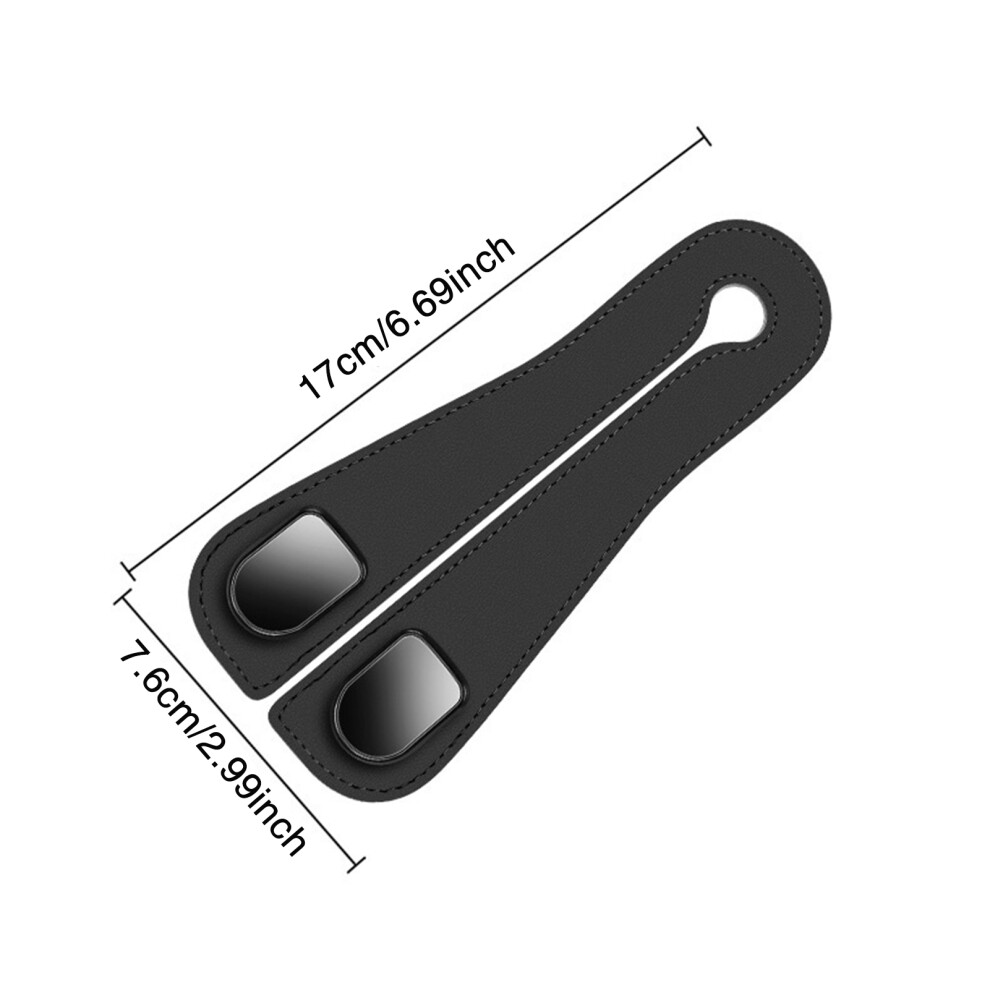 (Black) Car Seat Hook Organizer For Purses & Bags Black 6001832399922