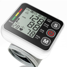 Automatic Wrist Blood Pressure Monitor Rechargeable Home Use With Backlit Display Irregular Heartbeat Detection
