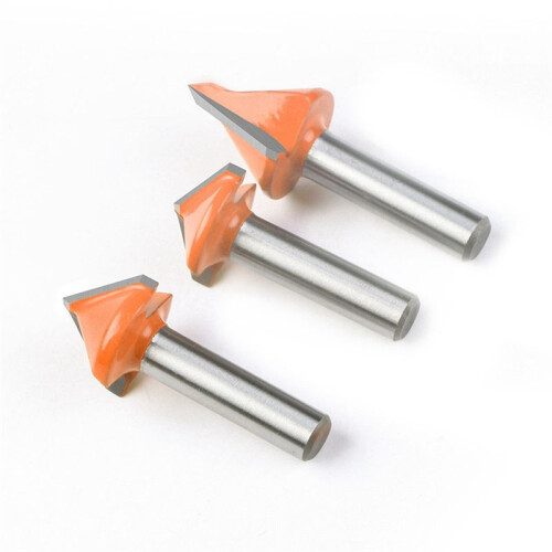 Set 8mm Handle 3D V-Shaped Knife 3D Computer Engraving Knife Woodworking Knife V-Shaped Milling Cutter 2