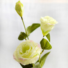 (007 green at least 10 pieces start batch) Silk Lisianthus Wedding Bouquet - Bridal Decor