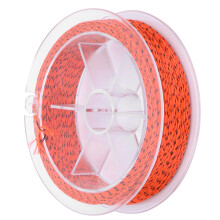 Fliegenfischerleine 50m 30LB Polyester unbespultes Vorbereitungsleine Becherfüller Orange/Schwarz