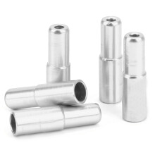 5 Stück Aluminiumlegierung Bremskabelschlauchkappen für 5 mm Fahrradkabel Silber