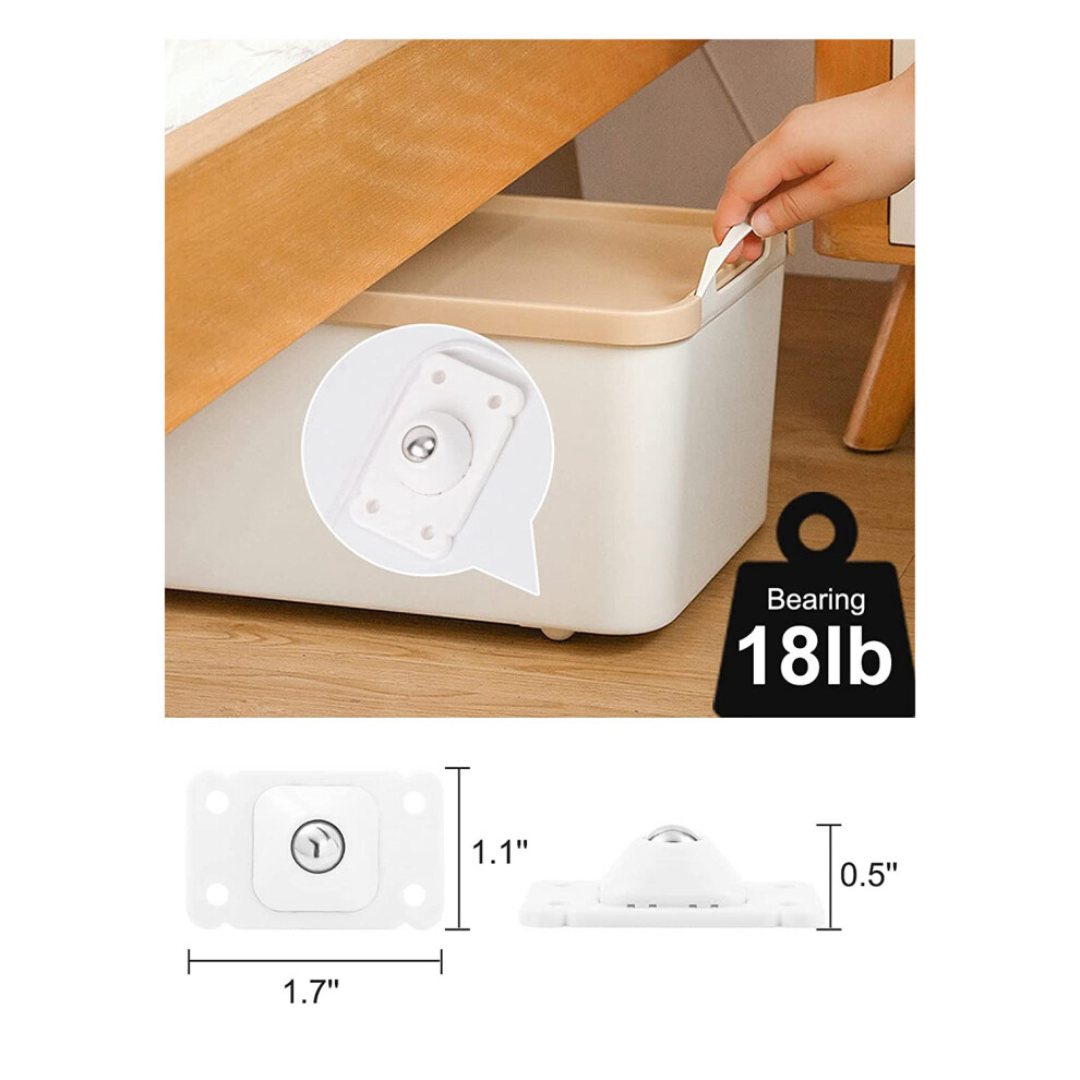 Self Adhesive Caster Wheels, 360 Degree Adhesive Casters, 8Pcs 6032248206887