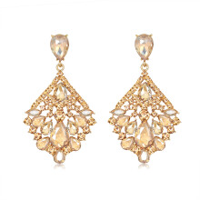 Vintage Acrylic Diamond Drop Earrings for Women Jewelry Geometric Earring Alloy Jewelry Style B Gold