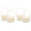 4Pcs Hand Woven Flower Basket with Handle Beige Wicker Storage Basket 4