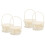 4Pcs Hand Woven Flower Basket with Handle Beige Wicker Storage Basket 6