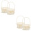 4Pcs Hand Woven Flower Basket with Handle Beige Wicker Storage Basket 8