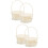 4Pcs Hand Woven Flower Basket with Handle Beige Wicker Storage Basket 9