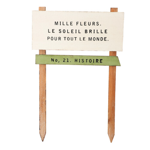 holzstab schild garten deko retro blumenbeet schild 2