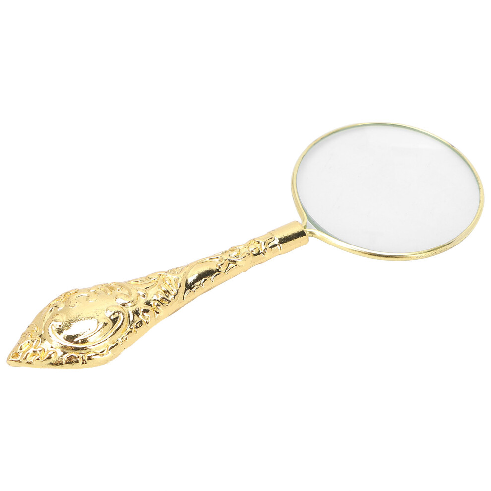 Handheld Magnifier 45mm 5X Magnifying Glass with Metal Handle for Reading
